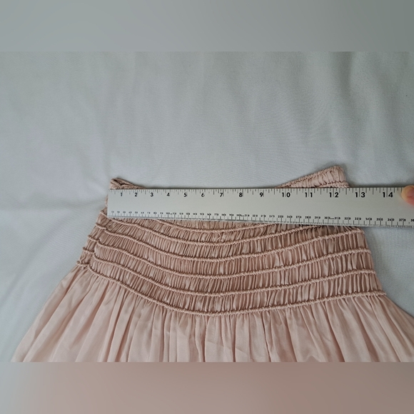 Tory Burch CORDED Silk SKIRT Iced Pink Size 8 - Picture 12 of 16